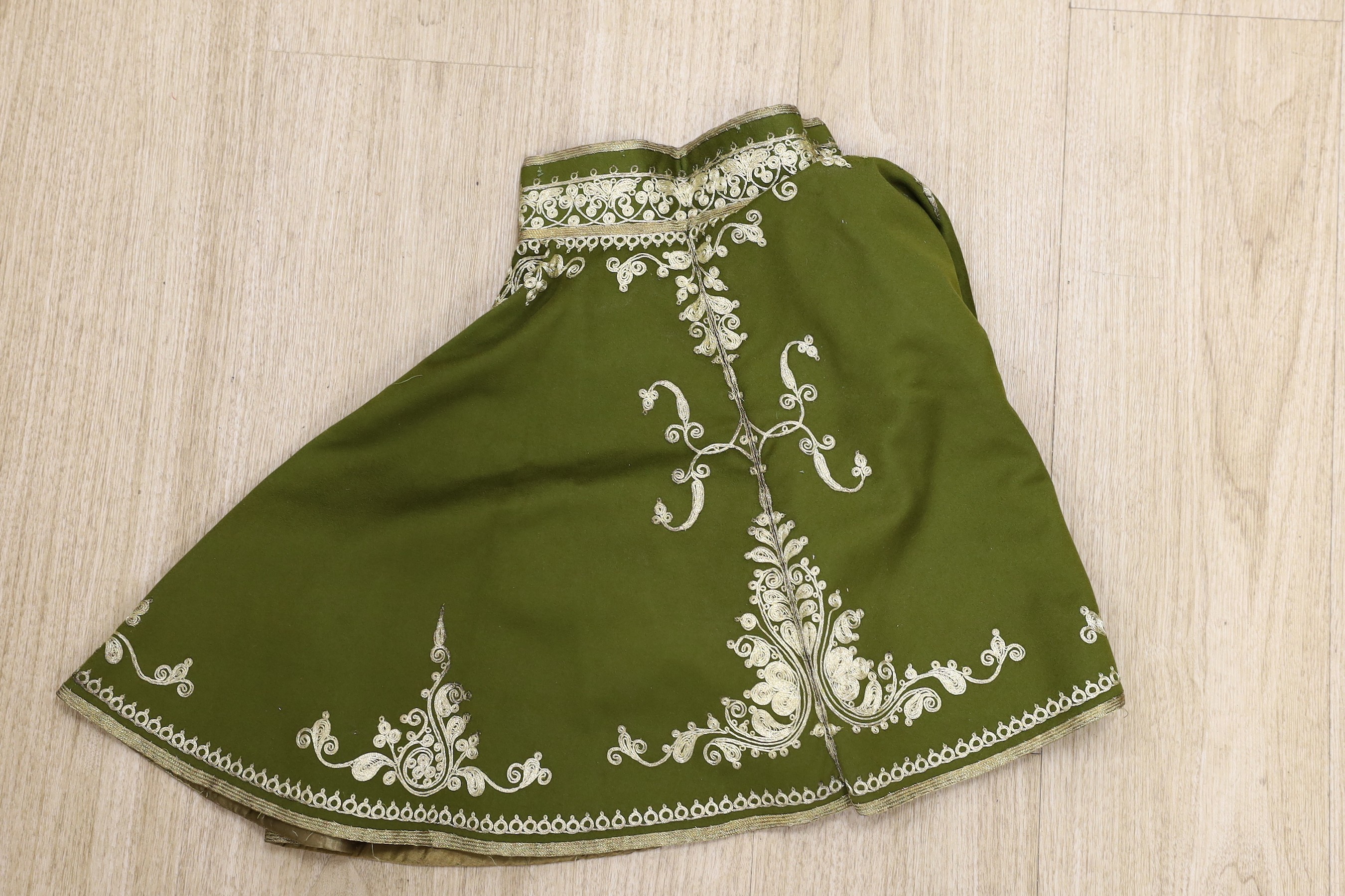 A Victorian child's waistcoat and cloak